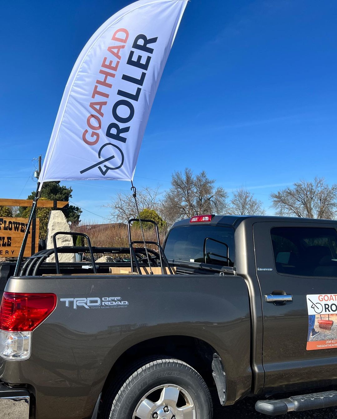 Goathead roller on truck